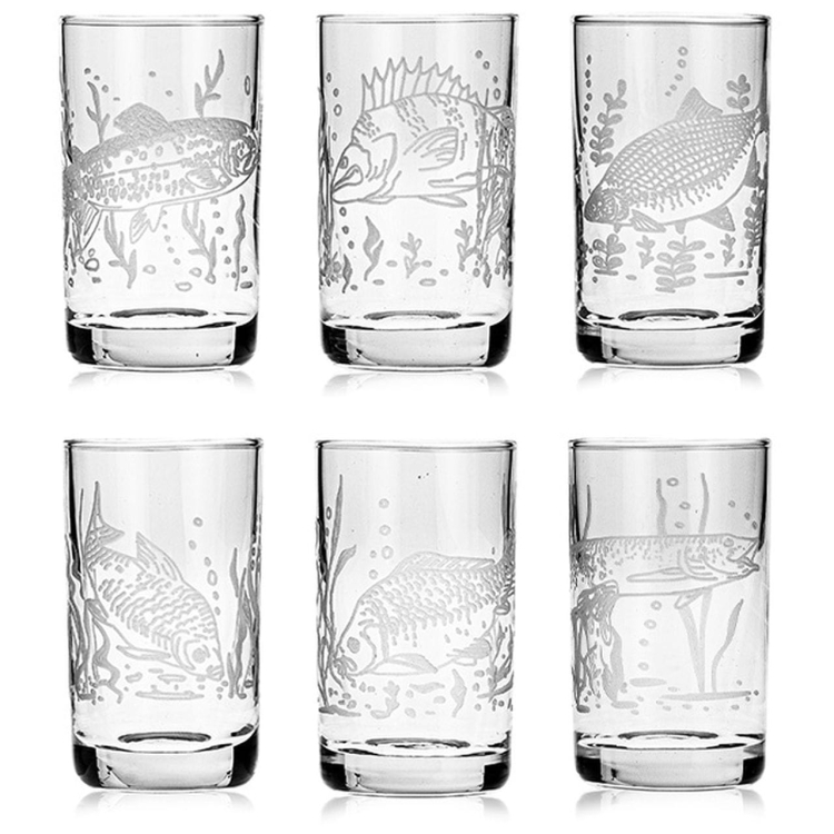 Kieliszki do wódki Wędkarskie (2920) 30 ml 6 szt. w pudełku Szklanka.pl