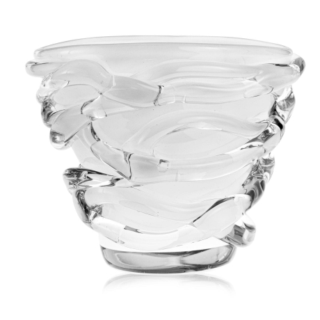 Przejdź do produktu Wazon szklany na kwiaty biały 17cm