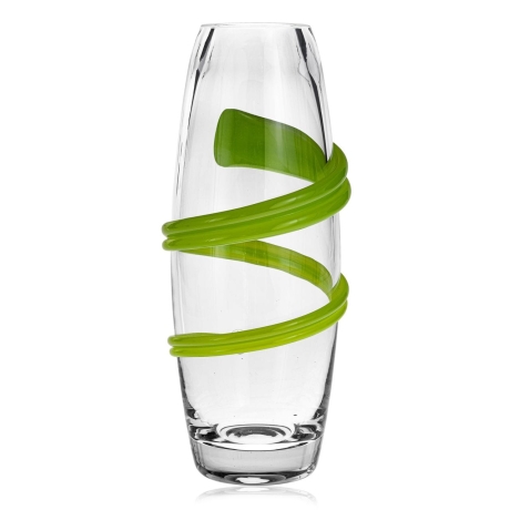 Przejdź do produktu Wazon szklany na kwiaty zielony 29cm