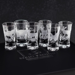 Kieliszki do wódki Myśliwskie X 25 ml 6 szt. w pudełku szklokrosno.pl