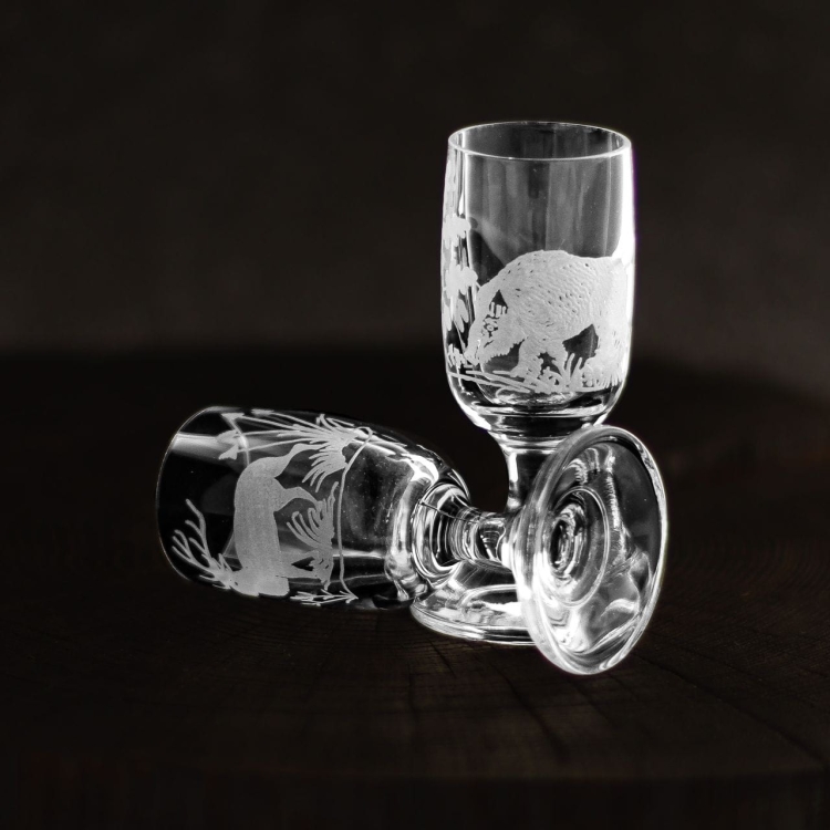 Kieliszki do wódki Myśliwskie 20 ml 6 szt. w pudełku szklanka.pl