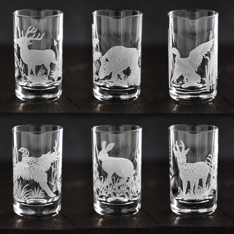 Kieliszki do wódki Myśliwskie (2920-Shot-TIK) 30 ml 6 szt. w pudełku szklanka.pl