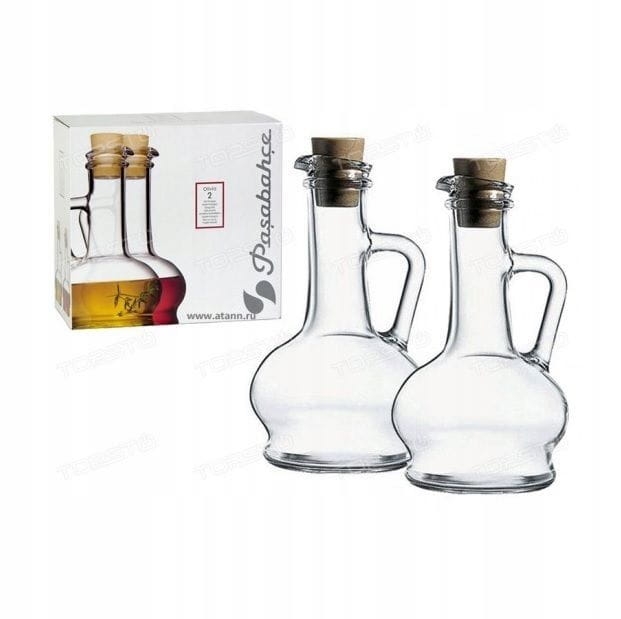 Zestaw 2 karafek na ocet i oliwę PASABAHCE Olivia 2x260ml