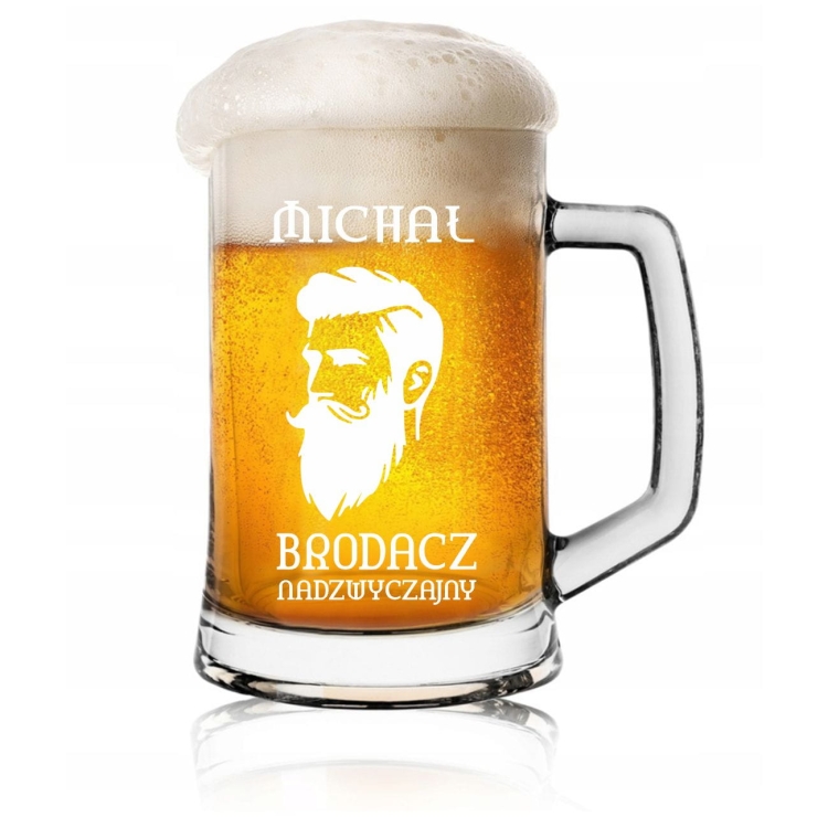 Szklanka z grawerem dla Brodacza, brodacz 400ml 1szt
