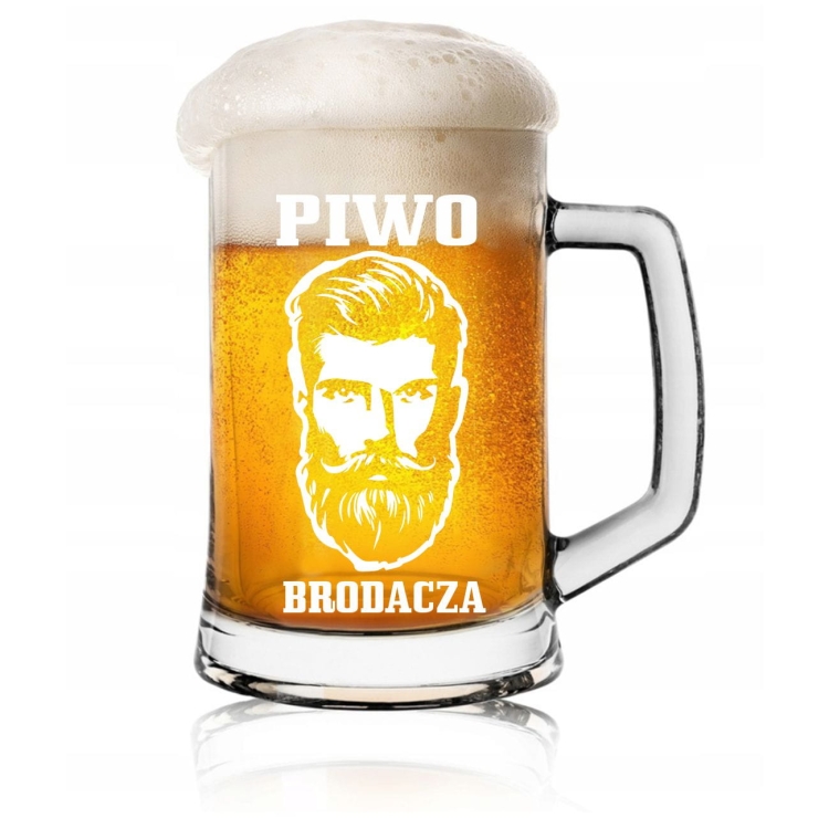 Szklanka z grawerem dla Brodacza, brodacz 400ml 1szt