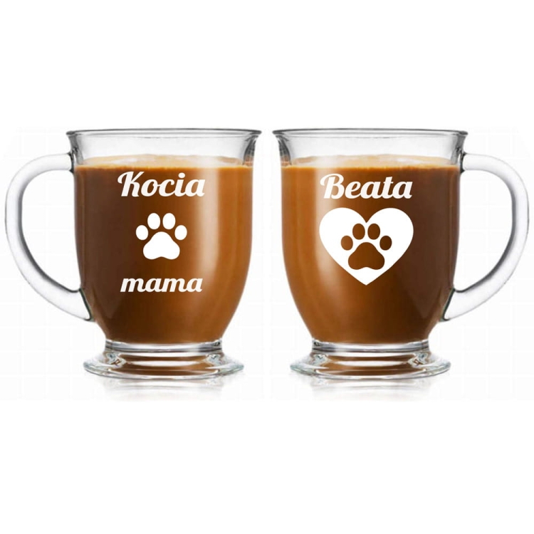 Szklanka z grawerem dla Kociary, Kot 400ml 1szt