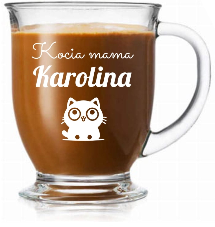Szklanka z grawerem dla Kociary, Kot 400ml 1szt