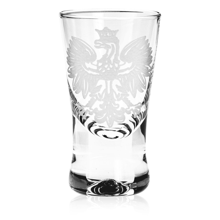 Kieliszki do wódki Polska ORZEŁ 25 ml 6 szt. w pudełku Szklanka.pl