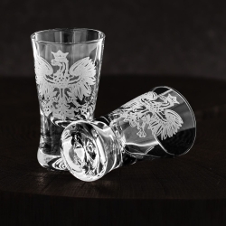 Kieliszki do wódki Polska ORZEŁ 25 ml 6 szt. w pudełku Szklanka.pl