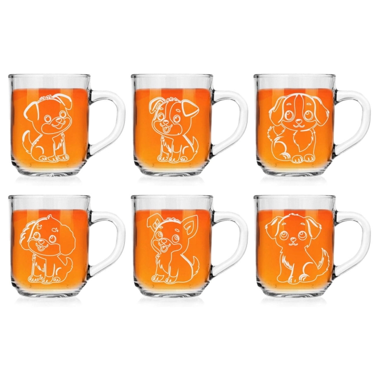 Szklanka Kubki dla dzieci Pieski 250ml 6szt