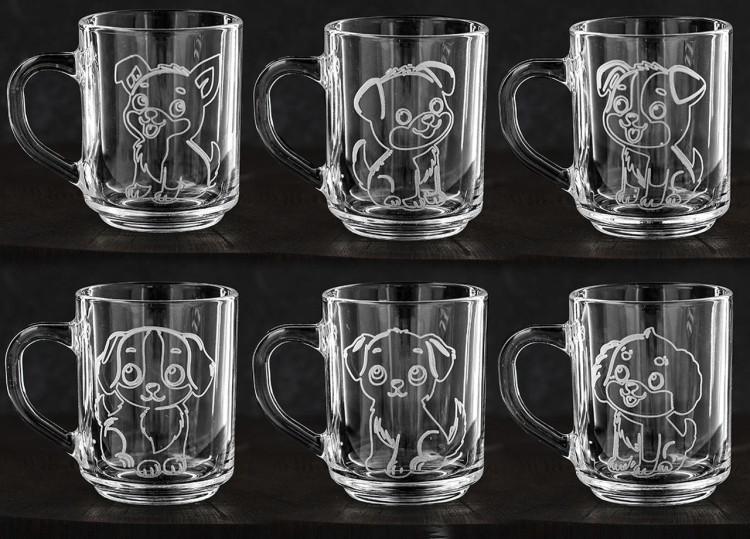 Szklanka Kubki dla dzieci Pieski 250ml 6szt