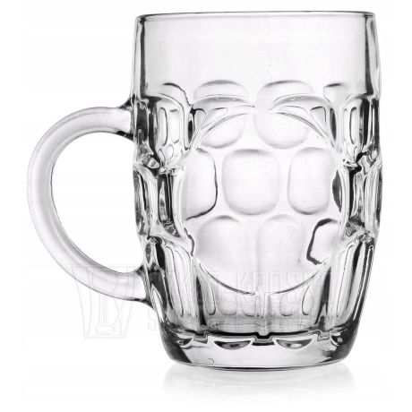 Przejdź do produktu Duże solidne klasyczne szklane kufle z rączką do piwa | 500 / 700 ml | PLASTER MIODU | 6 szt
