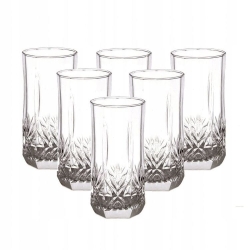 Szklanki wysokie long drink do drinków, soku LUMINARC Brighton 310ml 6szt