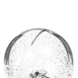 Duża bezbarwna szklana rzeźba SKARBONKA Kula "Bąbelki" 16cm