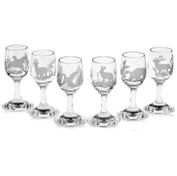 Kieliszki do wódki Myśliwskie (3729-Gema) 35 ml 6 szt. w pudełku szklanka.pl