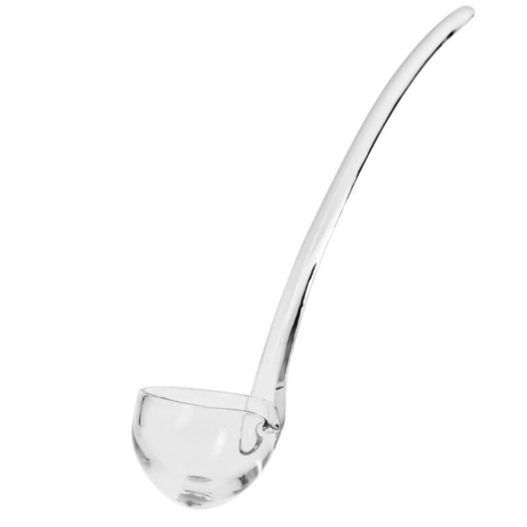 Szklana łyżka chochla do zupy ponczu sosów KROSNO 31cm