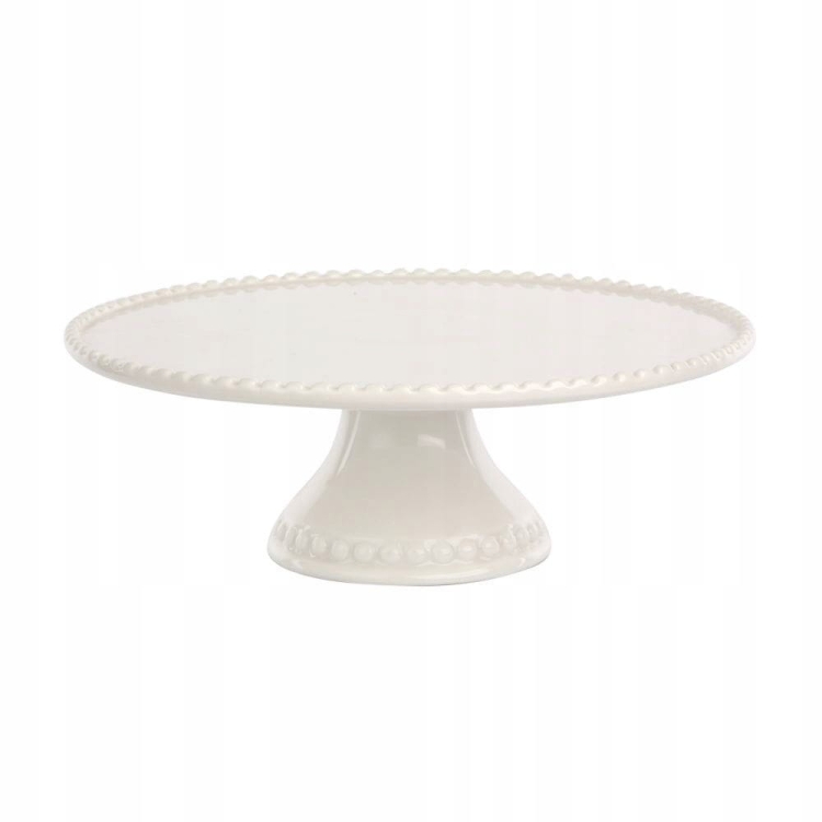 Porcelanowa patera Altom Design 27,5cm z kloszem szklanym Krosno Home 26cm