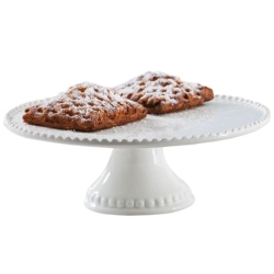 Porcelanowa patera Altom Design 27,5cm z kloszem szklanym Krosno Home 26cm