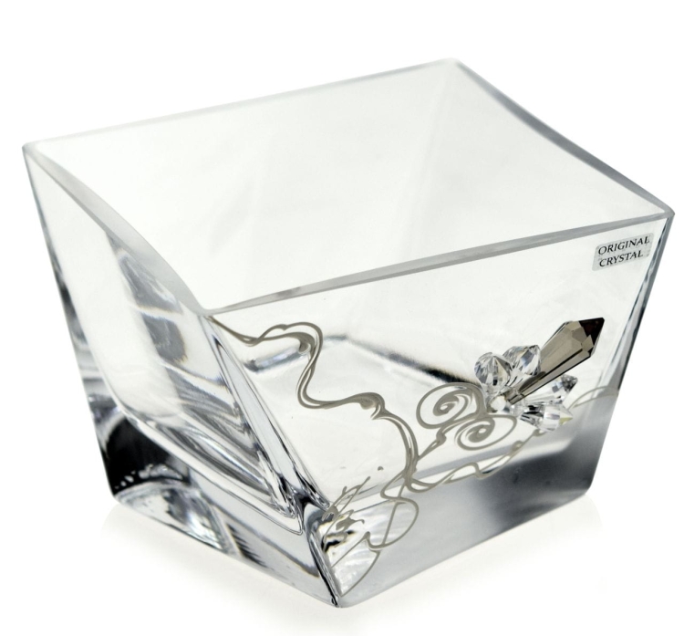 Ekskluzywna salaterka 2K stylizowana na Swarovski