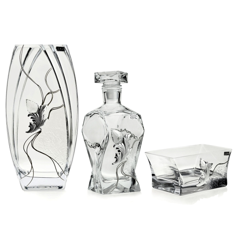 Wazon salaterka karafka komplet stylizowany na Swarovski 2345