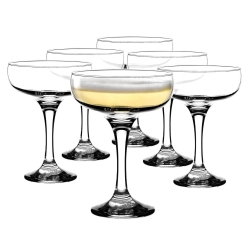 Płaskie kieliszki do szampana, wina musującego, prosseco 170/235ml 6szt