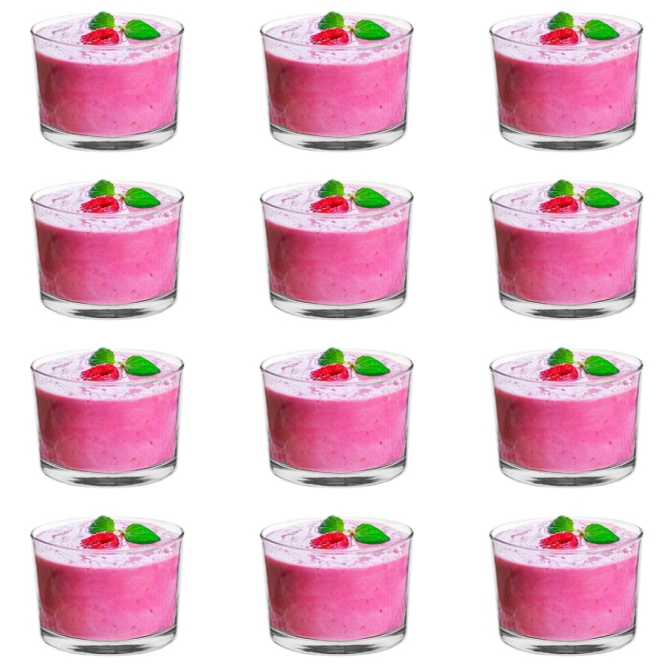 Mała szklana salaterka na owoce miseczka do sosów dipów 150ml 8cm 12szt