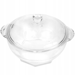 Duża szklana waza z pokrywką na zupę misa do sałatek LUMINARC Granity 2,5L