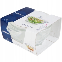 Duża szklana waza z pokrywką na zupę misa do sałatek LUMINARC Granity 2,5L