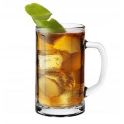 Solidny kufel do piwa z uchem szklany kufelek z rączką "Nilcol" 300ml 1szt