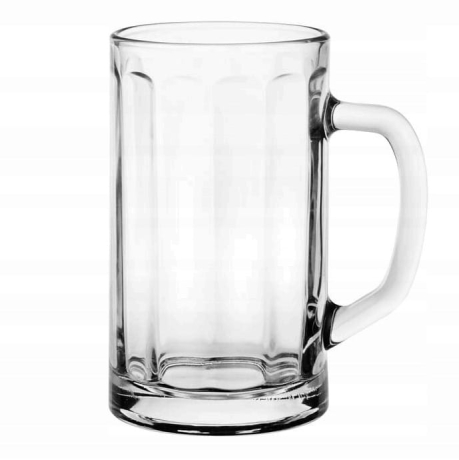 Przejdź do produktu Solidny kufel do piwa z uchem szklany kufelek z rączką "Nilcol" 300ml 1szt