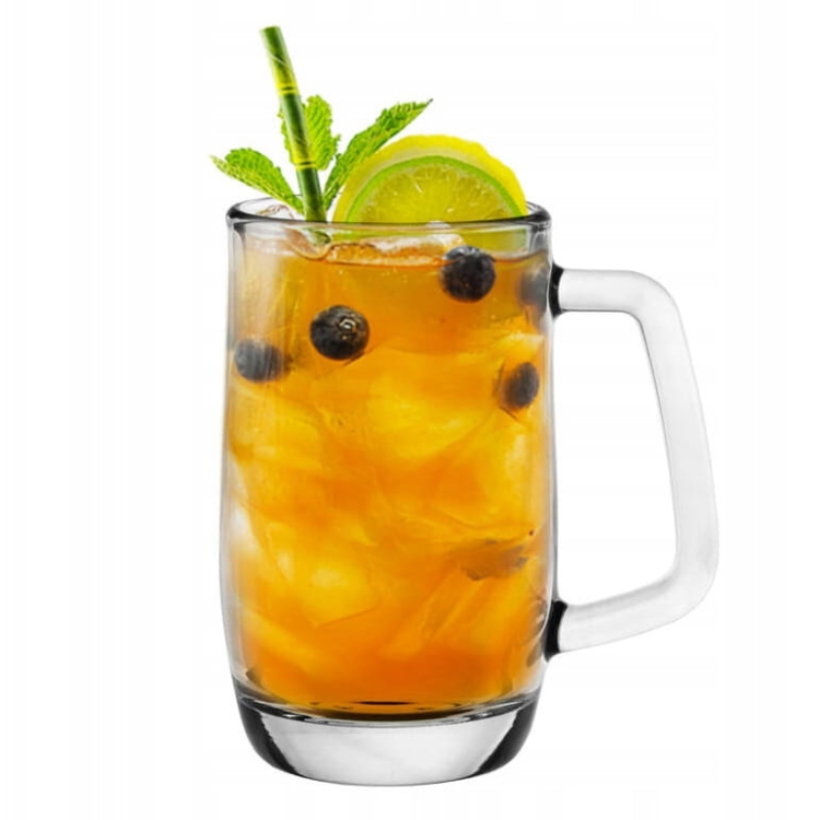 Solidny kufel GŁADKI do piwa z uchem szklany kufelek z rączką 300ml 1szt