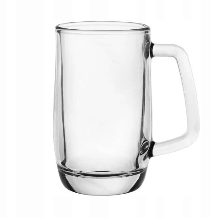 Solidny kufel GŁADKI do piwa z uchem szklany kufelek z rączką 300ml 1szt