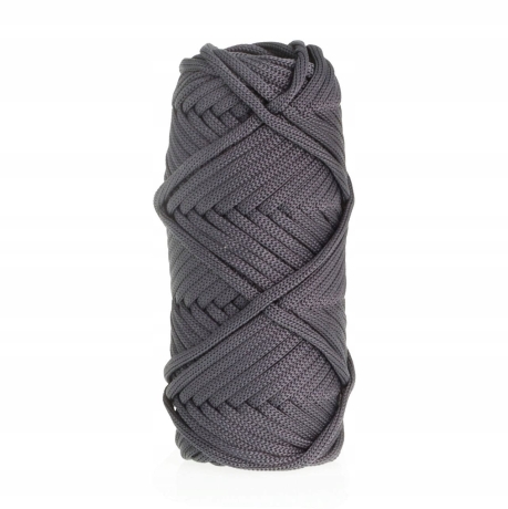 Przejdź do produktu Sznurek POLIESTROWY Płaski do rękodzieła makramy CIEMNO SZARY 3mm 20m