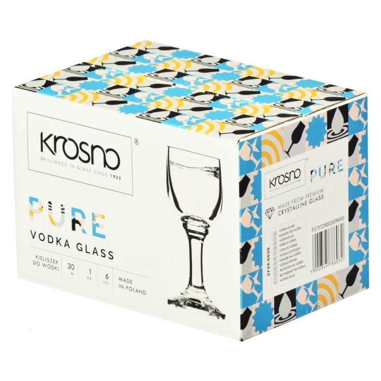 Kieliszki na nóżce, stopce do wódki KROSNO Epicure | Gema | 20 ml | 6 szt.