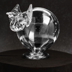 Duża szklana skarbonka SŁOŃ bezbarwny