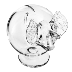 Duża szklana skarbonka SŁOŃ bezbarwny