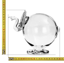 Duża szklana skarbonka SŁOŃ bezbarwny