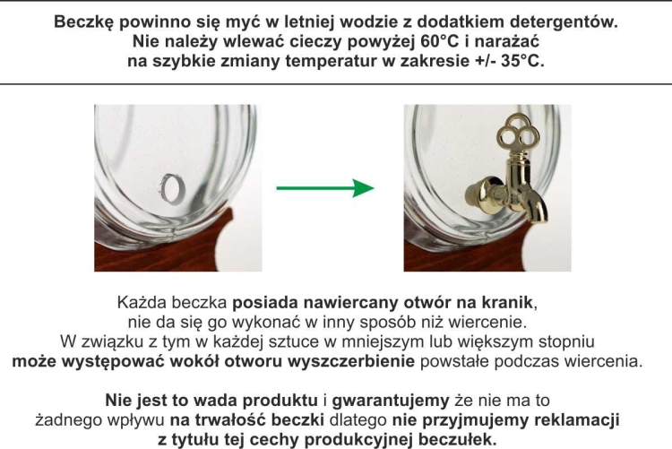 Otwór na kranik jest nawiercany