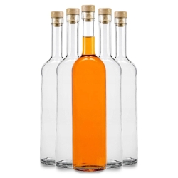 5x Wysoka butelka szklana FUTURA z korkiem na bimber nalewki 700ml