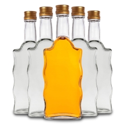 5x Butelka szklana WARTA fala z zakrętką na bimber nalewki 500ml