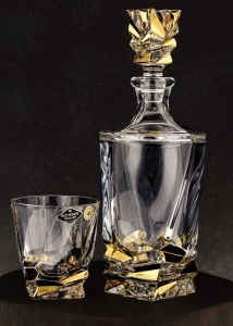 Ekskluzywny zestaw do whisky BOHEMIA Porto Step 6+1 w skrzynce z GRAWEREM