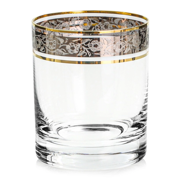 Ekskluzywna szklanka do whisky ZŁOTO PLATYNA (2) | 320ml | 1szt.
