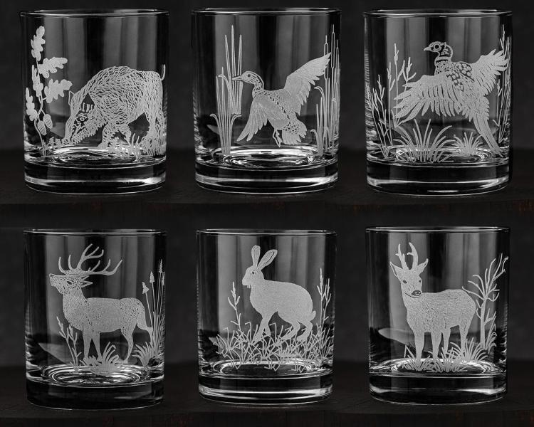 Szklanki do whisky Myśliwskie 300 ml  | 6 szt. w pudełku szklanka.pl