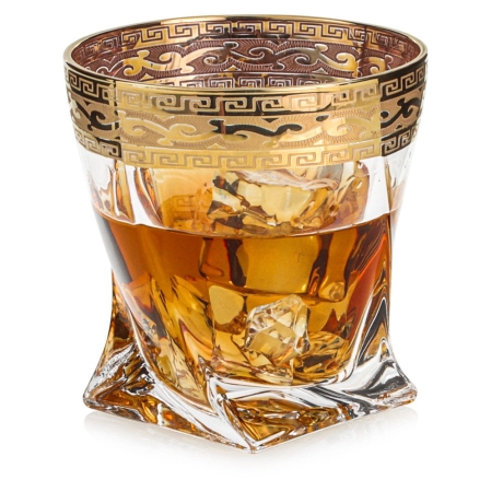 Przejdź do produktu Ekskluzywna szklanka do whisky ZŁOTY ORNAMENT 340 ml | 1 szt. w pudełku Szklanka.pl