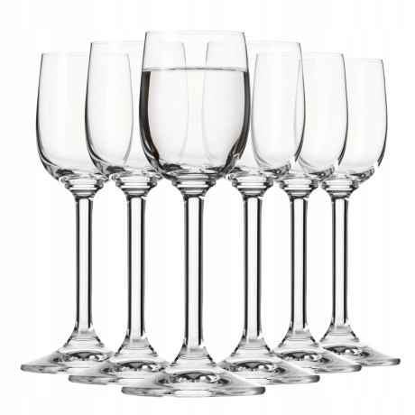 Przejdź do produktu Kieliszki do likieru, nalewek, wódki na nóżce Krosno Gema 70ml 6 szt.