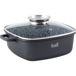 Berretti garnek kwadratowy 2,4L Granite z pokrywką BR-3520 20x20cm