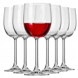 Klasyczne kieliszki do wina czerwonego białego wody KROSNO Gema 340ml 6szt