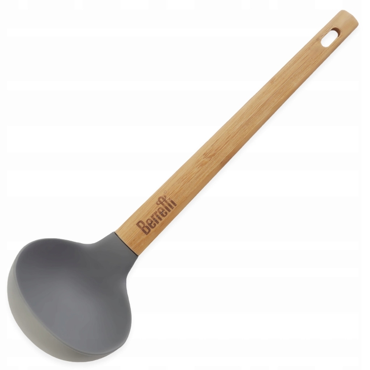 Berretti BR-6491 łyżka wazowa silikonowa bambusowa do sosu zupy