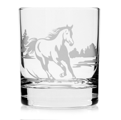 Szklanki do whisky "KONIE" 300 ml | 2 szt. | Horse glass w pudełku Szklanka.pl