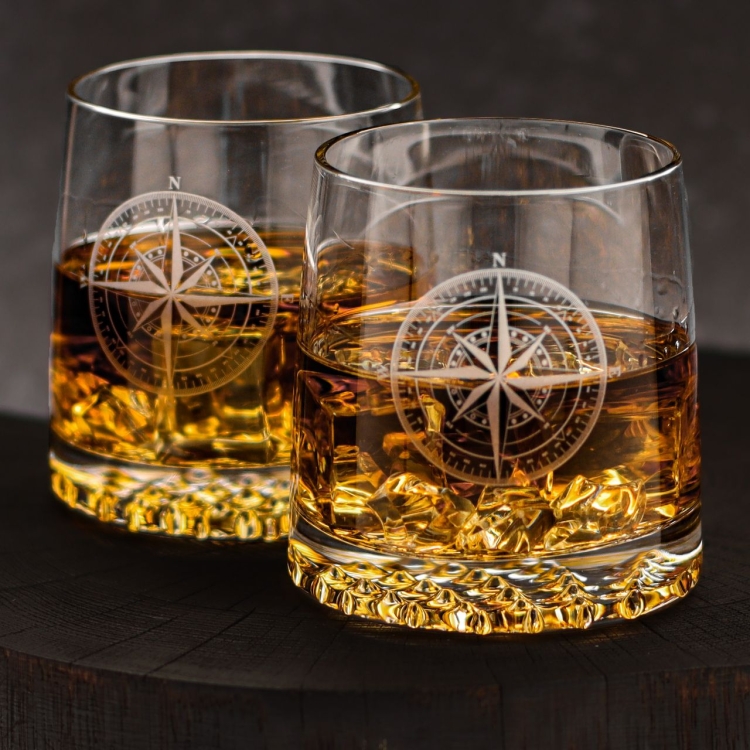 Szklanki do whisky Szkło-Krosno "Róża Wiatrów" 300 ml | 6 szt. w pudełku